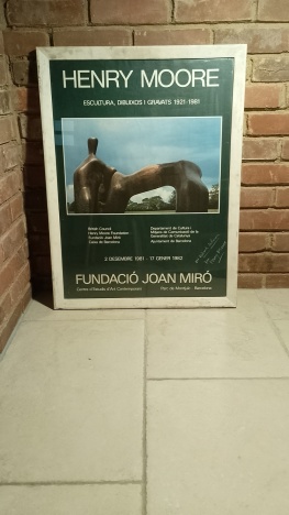 Henry Moore 1981 signed lithographic exhibition Poster