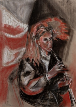 Elizabeth Duncan-Meyer (b.1942) 'Marie Laure, Oboe Player'