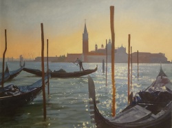 Stan Kaminski 'San Giorgio with Gondolas'